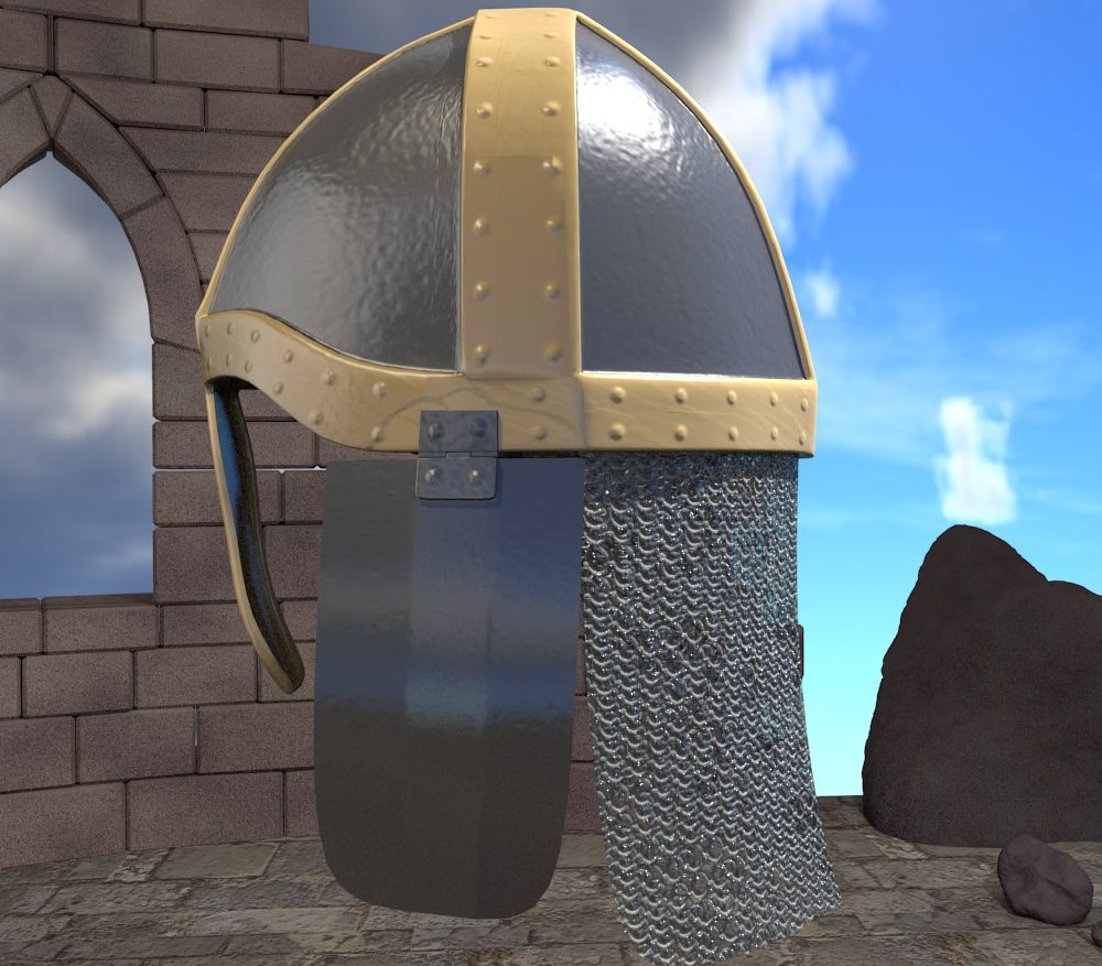 medieval knight helmet 3d model fbx blend dae obj 118789