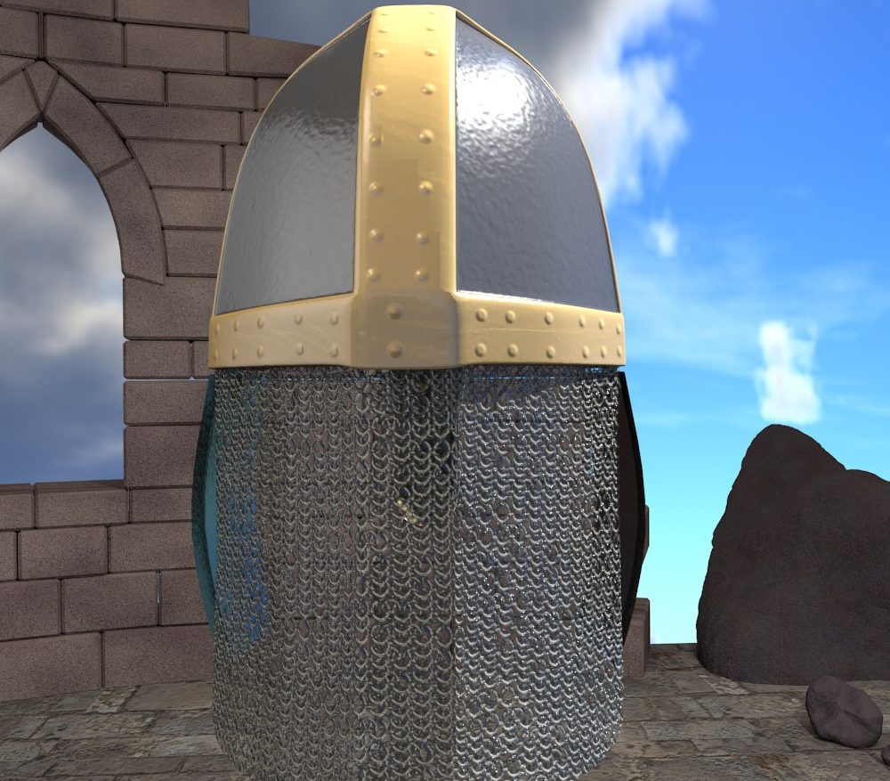 medieval knight helmet 3d model fbx blend dae obj 118790