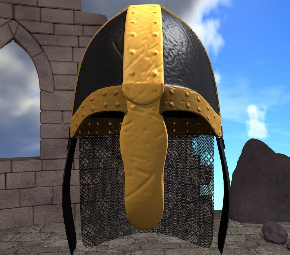 medieval knight helmet 3d model fbx blend dae obj 118791