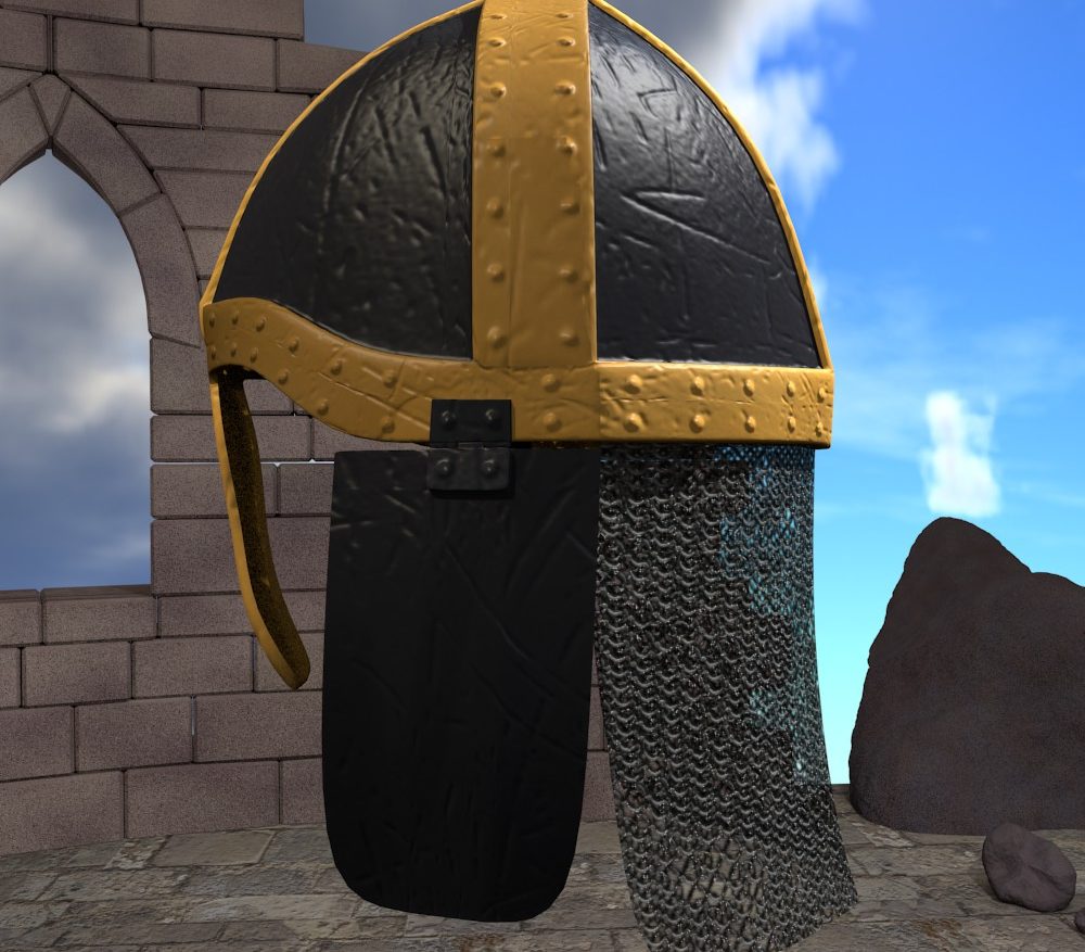 medieval knight helmet 3d model fbx blend dae obj 118792