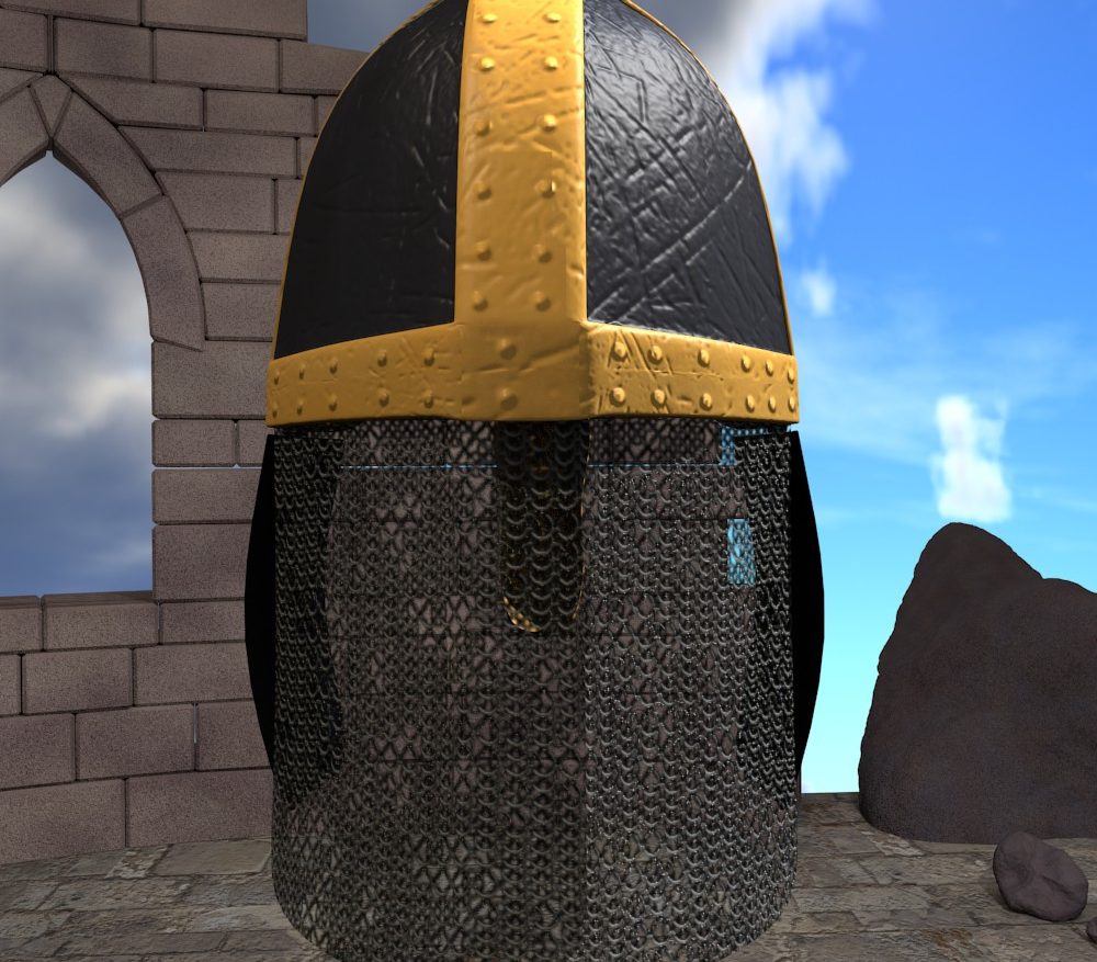 medieval knight helmet 3d model fbx blend dae obj 118793