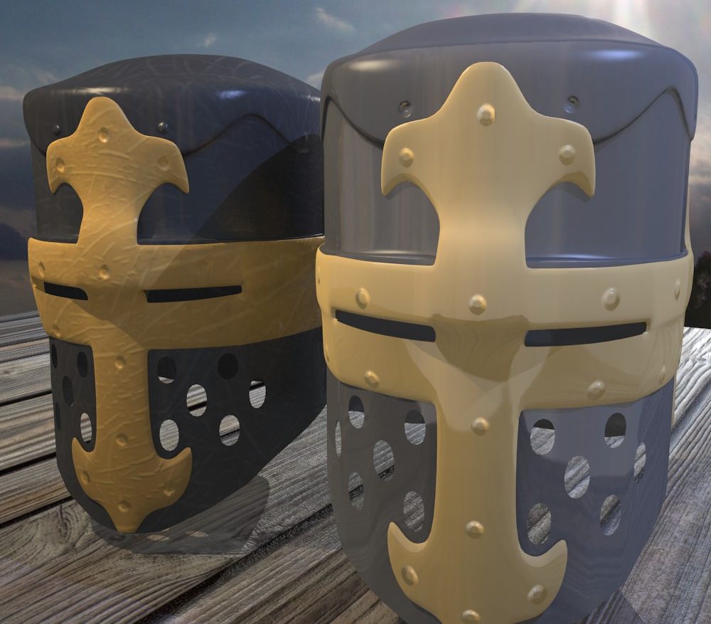 norman knight helmet 3d model fbx blend dae obj 118369