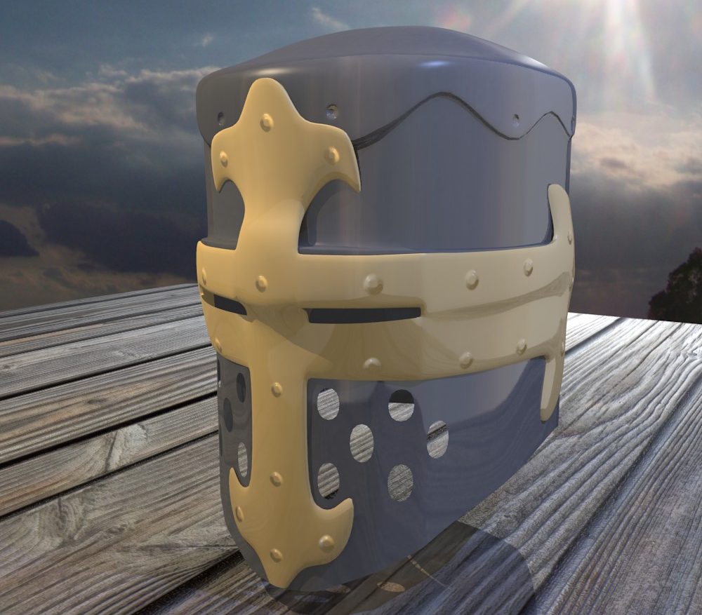 norman knight helmet 3d model fbx blend dae obj 118370