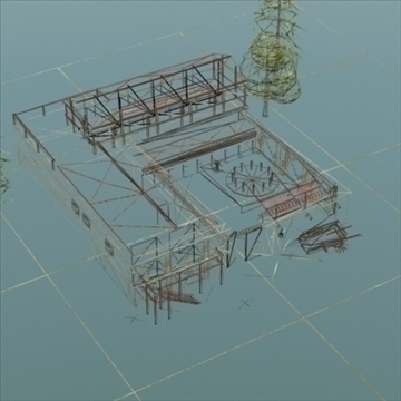 building complex with courtyard 3d model 3ds max fbx lwo ma mb hrc xsi texture obj 107680