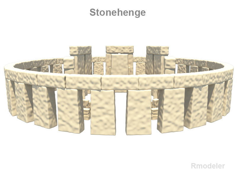 stone henge 3d model 3ds fbx c4d lwo ma mb hrc xsi obj 119409