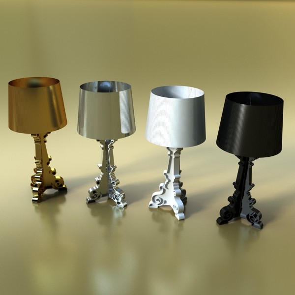 10 table lamps collection 3d model 3ds max fbx obj 135511