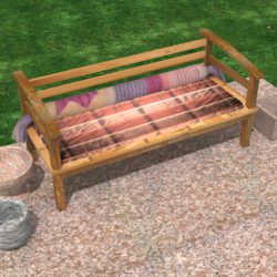garden wooden sofa 3d model max 113421
