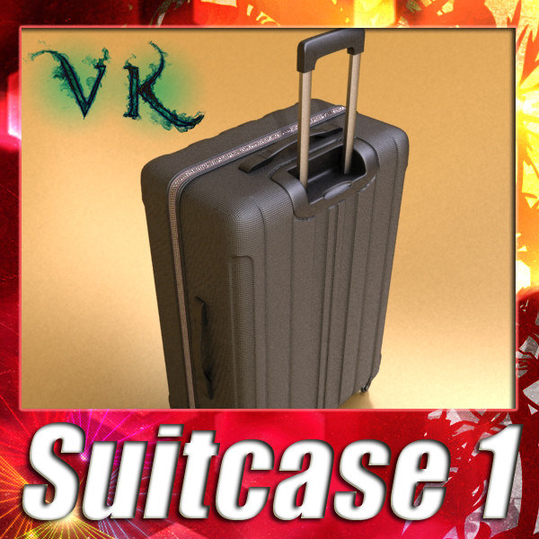rolling suitcase 01 high detail 3d model 3ds max fbx obj 131570