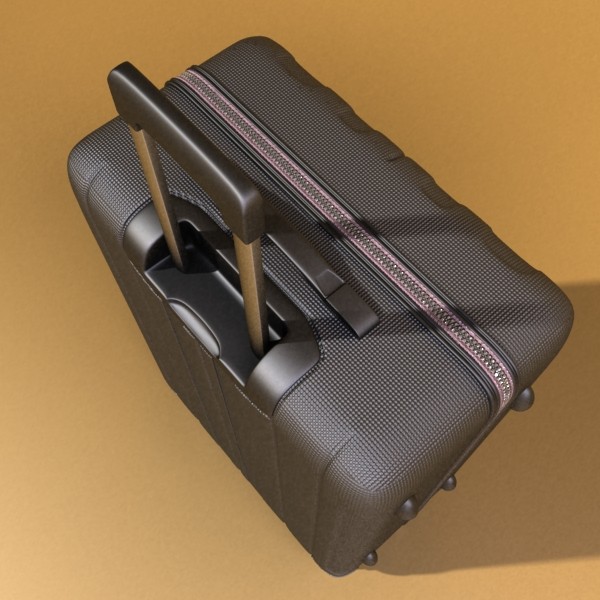 rolling suitcase 01 high detail 3d model 3ds max fbx obj 131574