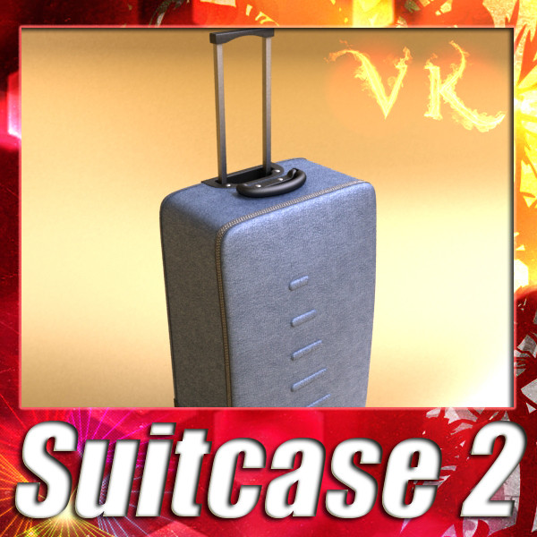 rolling suitcase 02 high detail 3d model 3ds max fbx obj 131585