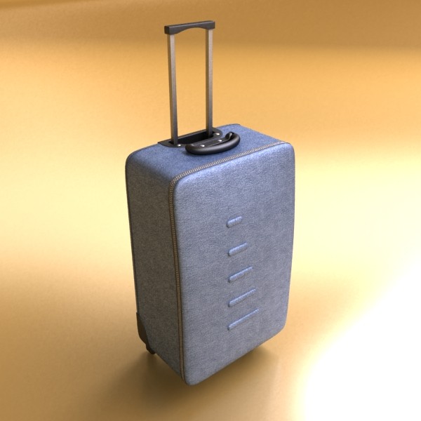 rolling suitcase 02 high detail 3d model 3ds max fbx obj 131586