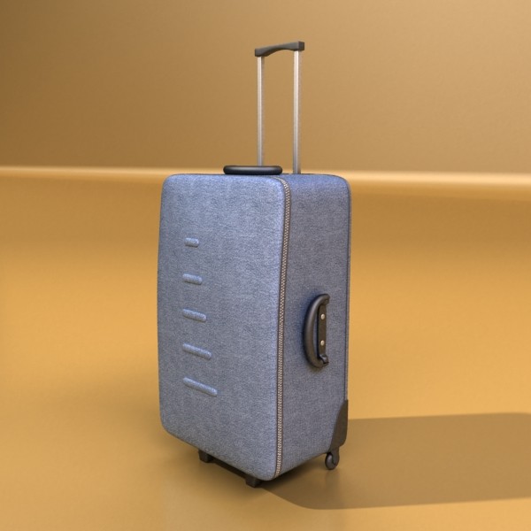 rolling suitcase 02 high detail 3d model 3ds max fbx obj 131587