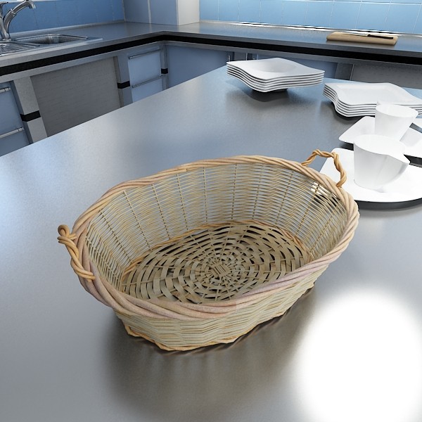 wicker basket – #2 3d model 3ds max fbx obj 132849