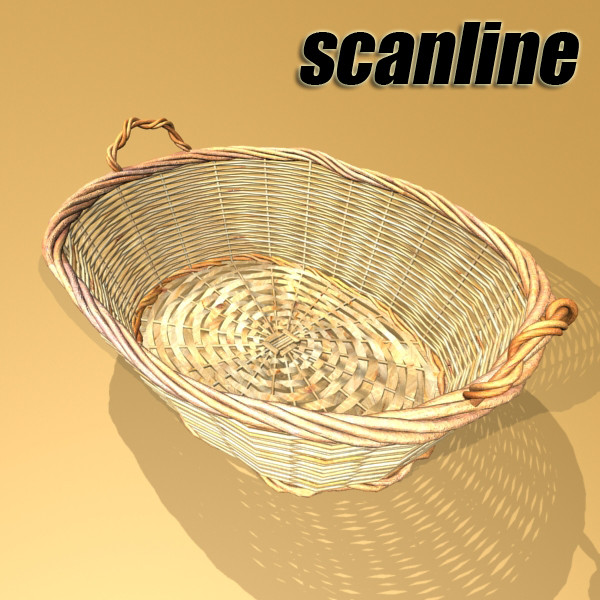 wicker basket – #2 3d model 3ds max fbx obj 132854