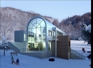 house 008 3d model 3ds max psd 91350