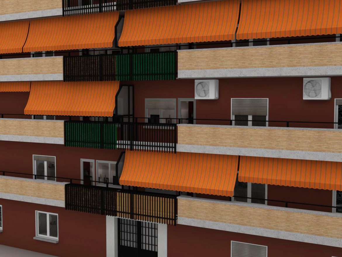typical spanish building 3d model 3ds max fbx c4d ma mb obj 159485