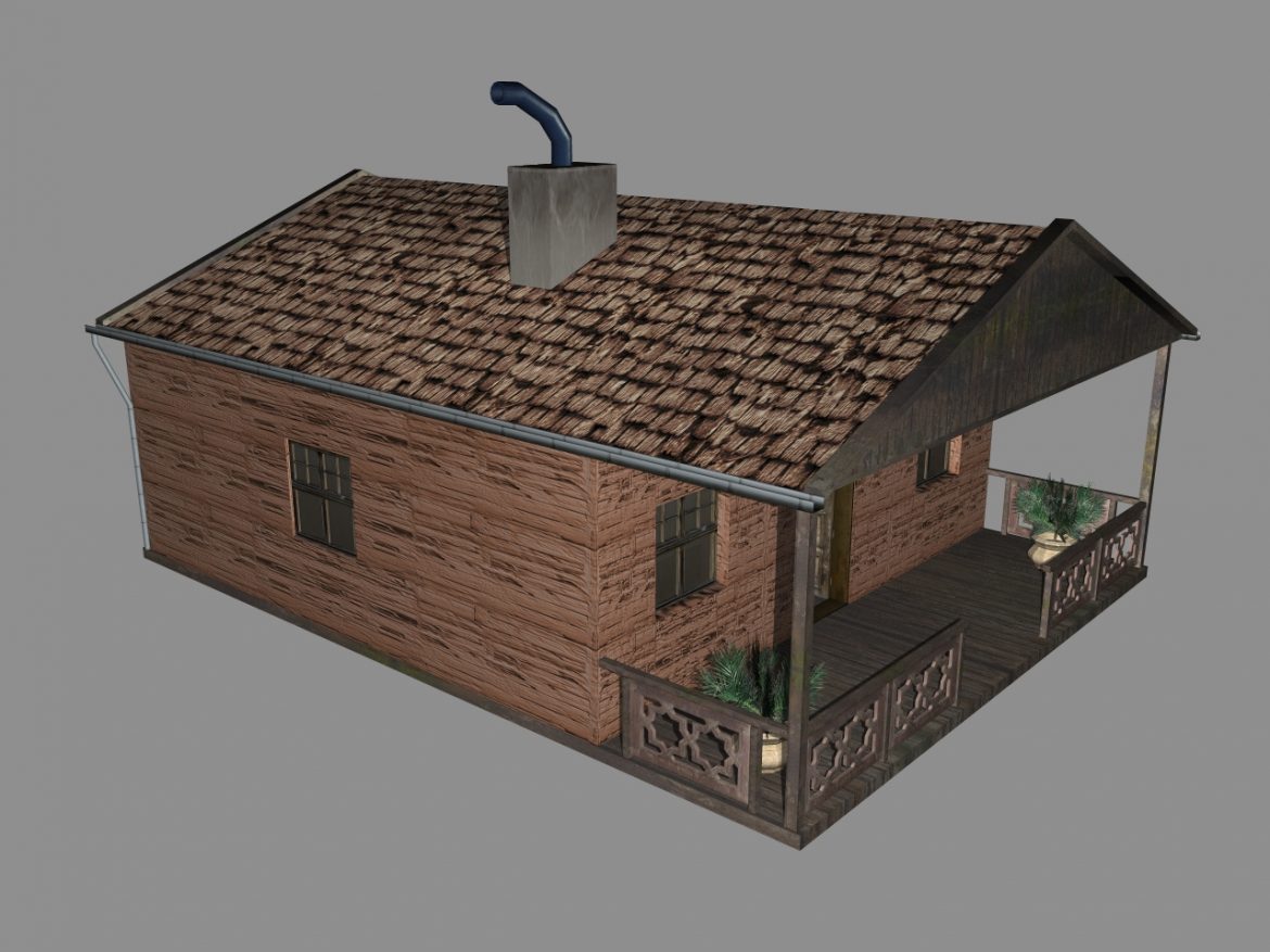 wooden house 2 3d model 3ds 166188