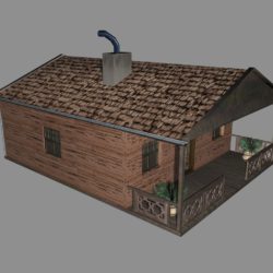 wooden house 2 3d model 3ds 166188
