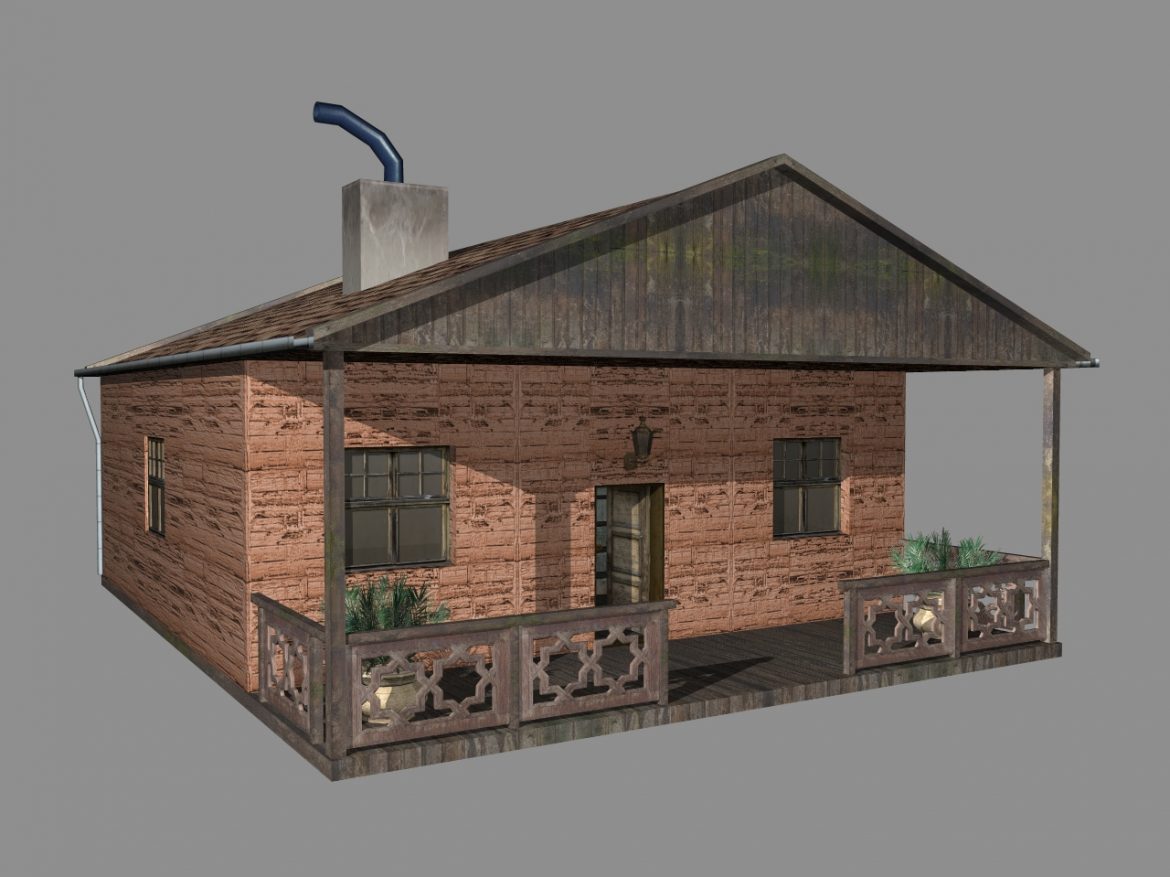 wooden house 2 3d model 3ds 166189
