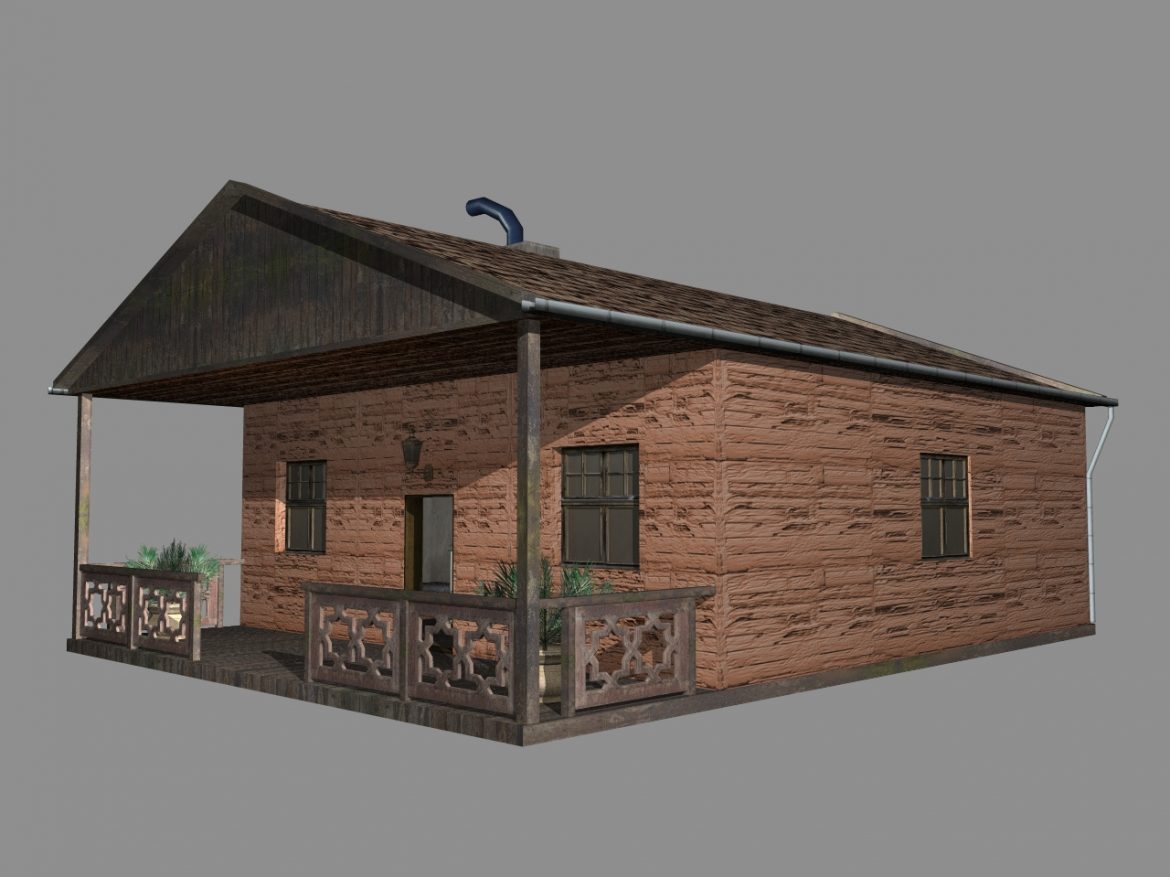wooden house 2 3d model 3ds 166191