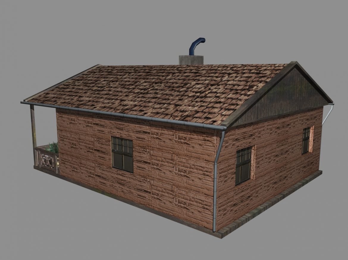 wooden house 2 3d model 3ds 166193