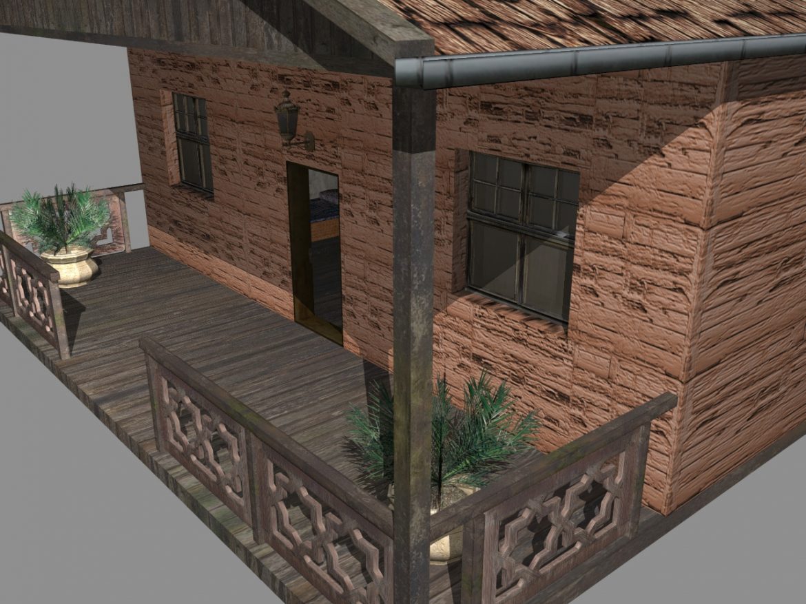 wooden house 2 3d model 3ds 166195