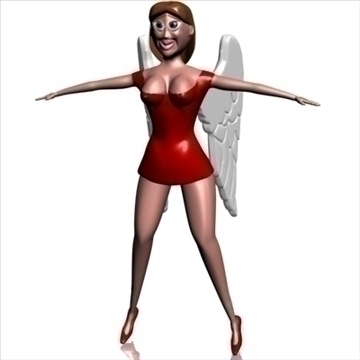 angel in red 3d model 3ds max dxf obj 104896