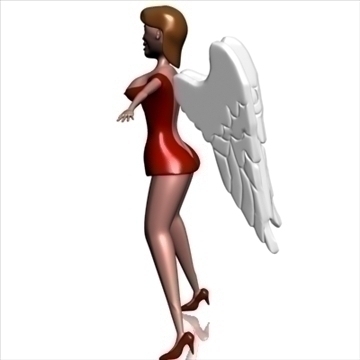angel in red 3d model 3ds max dxf obj 104897