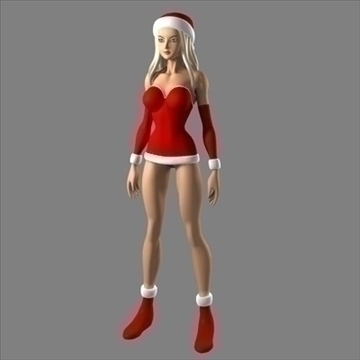 christmas girl 3d model lwo 92217