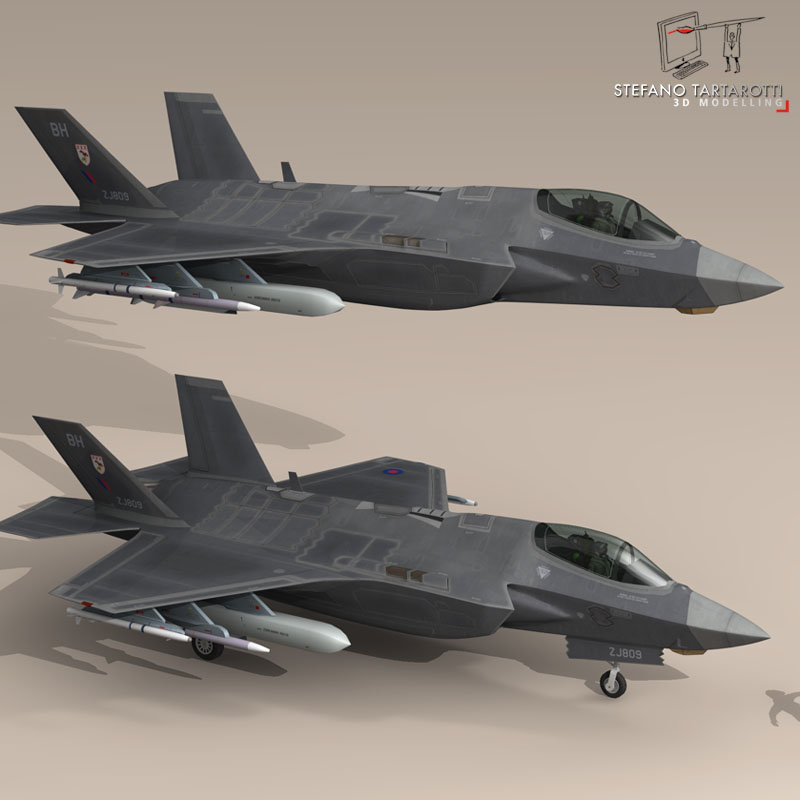 f 35 a royal air force 3d model 3ds dxf fbx c4d obj 147207