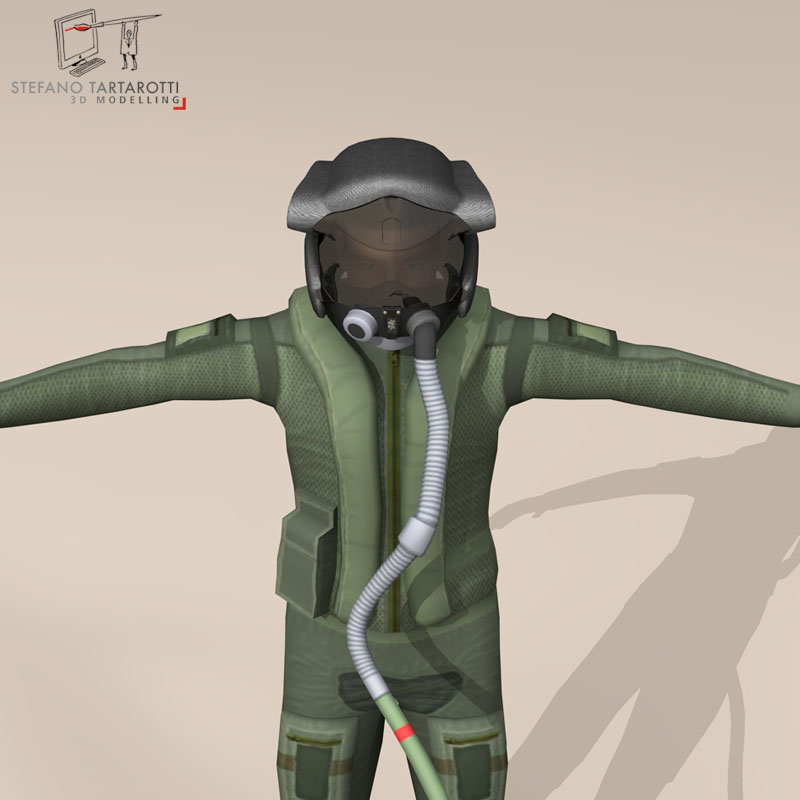 F35 Pilot 3d Model Flatpyramid