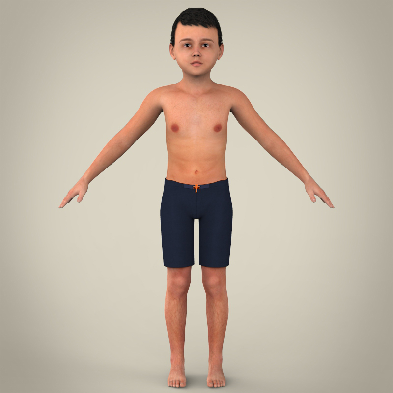Realistic Child Boy 3D  Model  Buy Realistic Child Boy 3D  