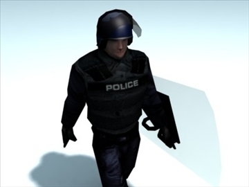 riot_police officer_ 3d model 3ds max fbx lwo ma mb hrc xsi 99505
