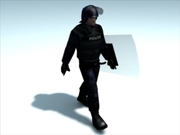 riot_police officer_ 3d model 3ds max fbx lwo ma mb hrc xsi 99507