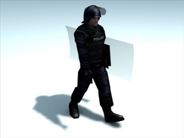 riot_police officer_ 3d model 3ds max fbx lwo ma mb hrc xsi 99508