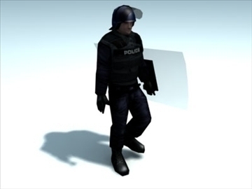riot_police officer_ 3d model 3ds max fbx lwo ma mb hrc xsi 99509
