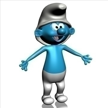 smurf 3d character 3d model 3ds max 103137