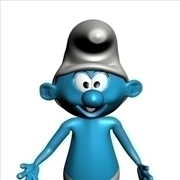 smurf 3d character 3d model 3ds max 103138