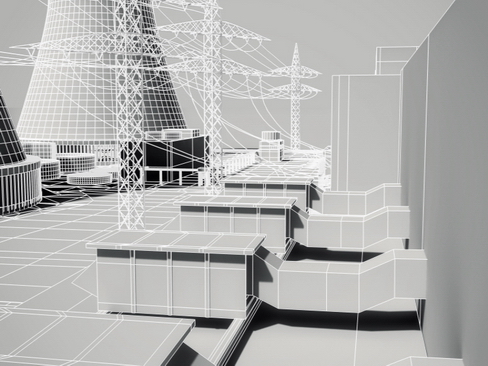 nuclear power plant 3d model 3ds max c4d lwo ma mb obj 118269