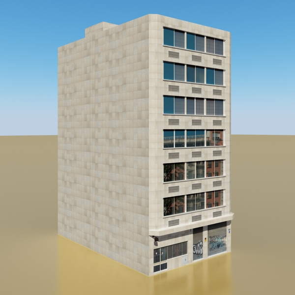 photorealistic low poly office building 10 3d model 3ds max fbx obj 148930
