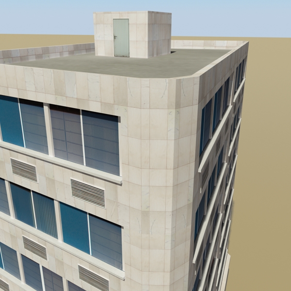 photorealistic low poly office building 10 3d model 3ds max fbx obj 148933