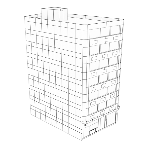 photorealistic low poly office building 10 3d model 3ds max fbx obj 148937