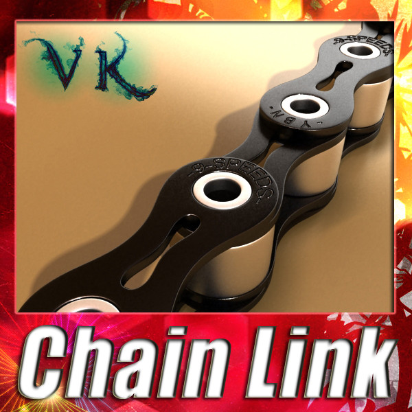 bicycle chain link high res 3d model 3ds max fbx obj 132107