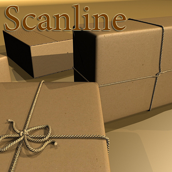cardboard box wrapped in brown paper 3d model 3ds max fbx obj 130202