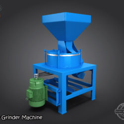 flour grinder machine 3d model 3ds max fbx obj 147687