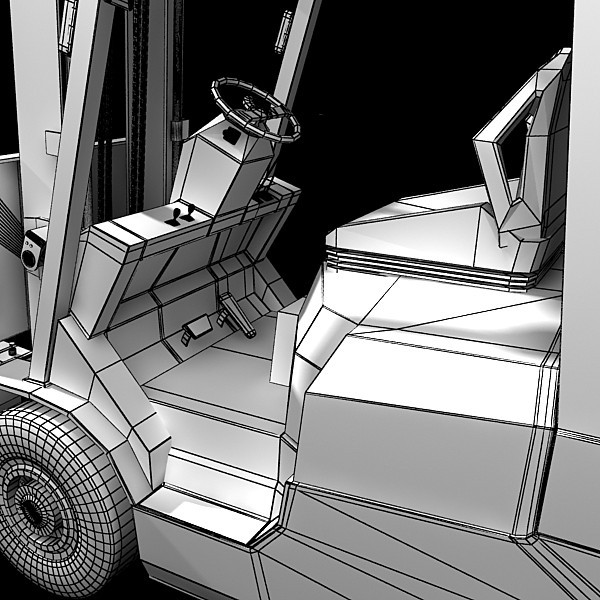 forklift high detail 3d model max fbx obj 130611