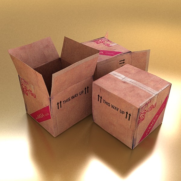 hand truck & cartons high res 3d model 3ds max fbx psd obj 130329