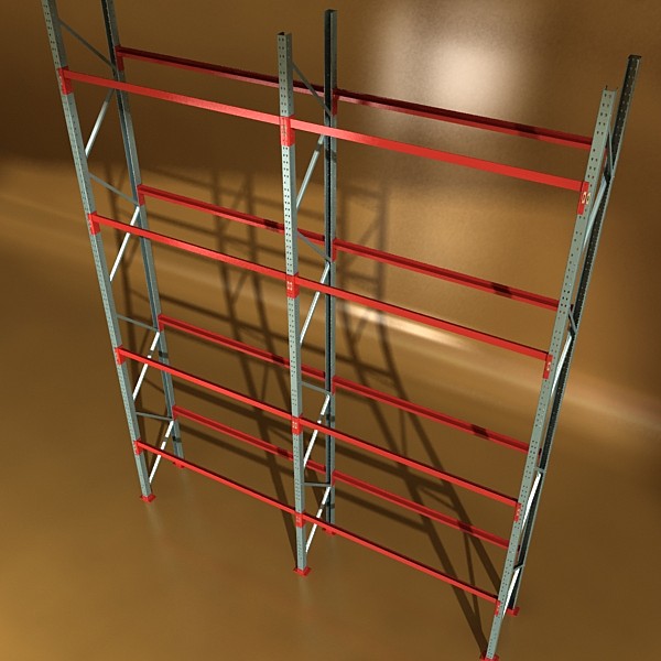 industrial shelving high detail 3d model max fbx obj 130702