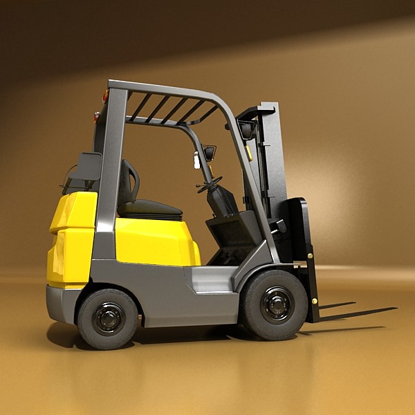 3d Model Lift Truck Pallet Cartons Metal Drums 3d Model