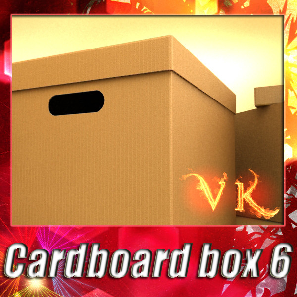 photorealistic cardboard banker box high 3d model 3ds max fbx psd obj 130223